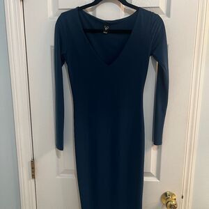 Navy blue fitted dress